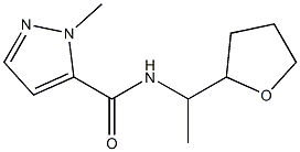 2-methyl-N-[1-(oxolan-2-yl)ethyl]pyrazole-3-carboxamide Struktur