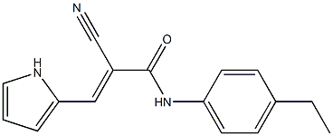 (E)-2-cyano-N-(4-ethylphenyl)-3-(1H-pyrrol-2-yl)prop-2-enamide Struktur