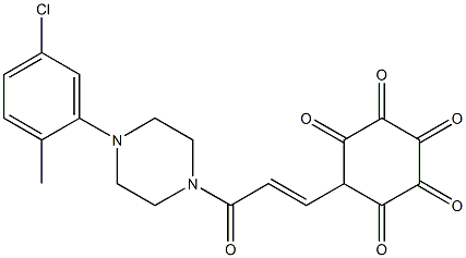 (E)-1-[4-(5-chloro-2-methylphenyl)piperazin-1-yl]-3-(4-pentoxyphenyl)prop-2-en-1-one Struktur