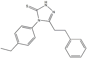 4-(4-ethylphenyl)-3-(2-phenylethyl)-1H-1,2,4-triazole-5-thione Structure