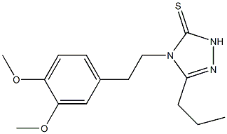 4-[2-(3,4-dimethoxyphenyl)ethyl]-3-propyl-1H-1,2,4-triazole-5-thione Struktur