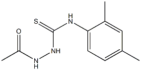 1-acetamido-3-(2,4-dimethylphenyl)thiourea Struktur