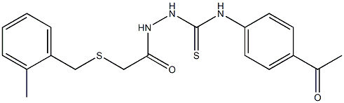 1-(4-acetylphenyl)-3-[[2-[(2-methylphenyl)methylsulfanyl]acetyl]amino]thiourea Struktur