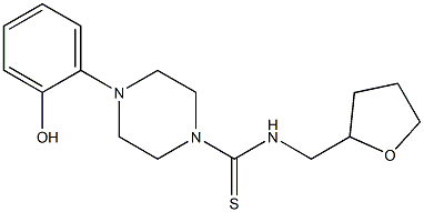 4-(2-hydroxyphenyl)-N-(oxolan-2-ylmethyl)piperazine-1-carbothioamide Struktur