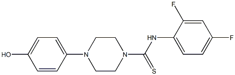 N-(2,4-difluorophenyl)-4-(4-hydroxyphenyl)piperazine-1-carbothioamide Struktur