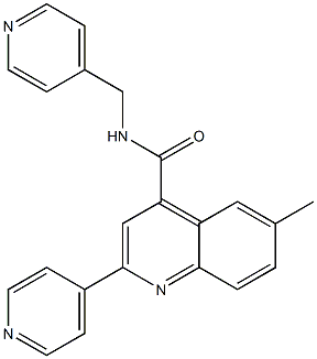 6-methyl-2-pyridin-4-yl-N-(pyridin-4-ylmethyl)quinoline-4-carboxamide Struktur