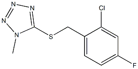 5-[(2-chloro-4-fluorophenyl)methylsulfanyl]-1-methyltetrazole Struktur