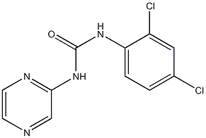 1-(2,4-dichlorophenyl)-3-pyrazin-2-ylurea Struktur