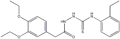 1-[[2-(3,4-diethoxyphenyl)acetyl]amino]-3-(2-ethylphenyl)thiourea Struktur