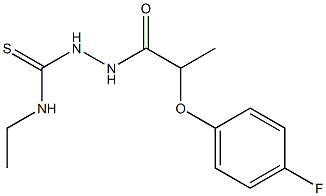 1-ethyl-3-[2-(4-fluorophenoxy)propanoylamino]thiourea Struktur