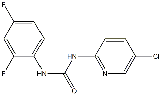 1-(5-chloropyridin-2-yl)-3-(2,4-difluorophenyl)urea Struktur