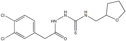 1-[[2-(3,4-dichlorophenyl)acetyl]amino]-3-(oxolan-2-ylmethyl)thiourea Struktur