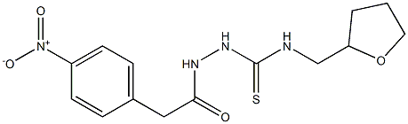 1-[[2-(4-nitrophenyl)acetyl]amino]-3-(oxolan-2-ylmethyl)thiourea Struktur