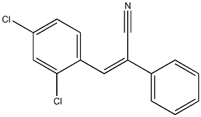 (Z)-3-(2,4-dichlorophenyl)-2-phenylprop-2-enenitrile Struktur