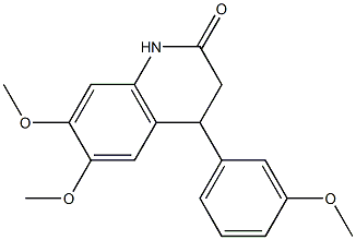 6,7-dimethoxy-4-(3-methoxyphenyl)-3,4-dihydro-1H-quinolin-2-one Struktur