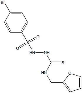 1-[(4-bromophenyl)sulfonylamino]-3-(furan-2-ylmethyl)thiourea Struktur