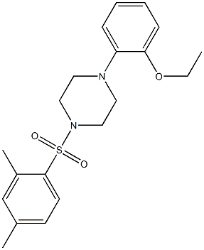 1-(2,4-dimethylphenyl)sulfonyl-4-(2-ethoxyphenyl)piperazine Struktur