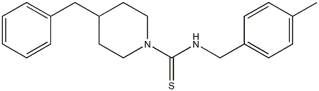 4-benzyl-N-[(4-methylphenyl)methyl]piperidine-1-carbothioamide Struktur