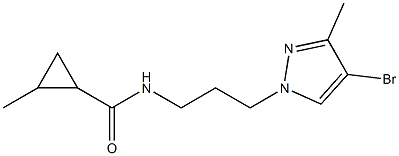 N-[3-(4-bromo-3-methylpyrazol-1-yl)propyl]-2-methylcyclopropane-1-carboxamide Struktur