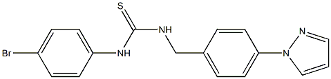 1-(4-bromophenyl)-3-[(4-pyrazol-1-ylphenyl)methyl]thiourea Struktur