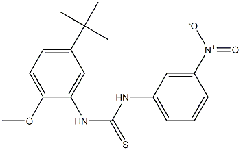 1-(5-tert-butyl-2-methoxyphenyl)-3-(3-nitrophenyl)thiourea Struktur