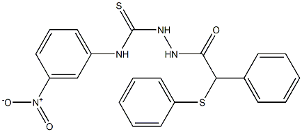 1-(3-nitrophenyl)-3-[(2-phenyl-2-phenylsulfanylacetyl)amino]thiourea Struktur