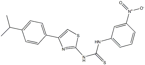 1-(3-nitrophenyl)-3-[4-(4-propan-2-ylphenyl)-1,3-thiazol-2-yl]thiourea Struktur