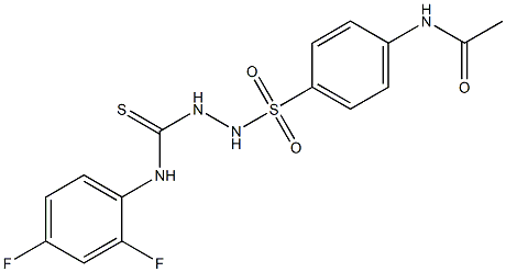 N-[4-[[(2,4-difluorophenyl)carbamothioylamino]sulfamoyl]phenyl]acetamide Struktur