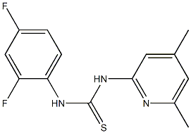 1-(2,4-difluorophenyl)-3-(4,6-dimethylpyridin-2-yl)thiourea Struktur