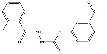 1-(3-acetylphenyl)-3-[(2-fluorobenzoyl)amino]urea Struktur