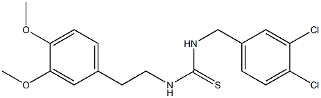 1-[(3,4-dichlorophenyl)methyl]-3-[2-(3,4-dimethoxyphenyl)ethyl]thiourea Struktur