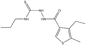 1-[(4-ethyl-5-methylthiophene-3-carbonyl)amino]-3-propylthiourea Struktur