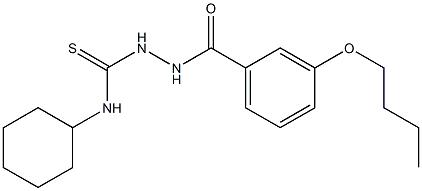 1-[(3-butoxybenzoyl)amino]-3-cyclohexylthiourea Struktur