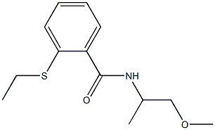 2-ethylsulfanyl-N-(1-methoxypropan-2-yl)benzamide Struktur