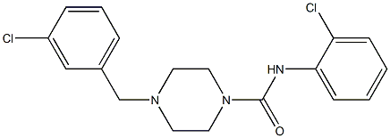 N-(2-chlorophenyl)-4-[(3-chlorophenyl)methyl]piperazine-1-carboxamide Struktur