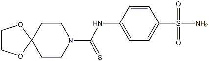 N-(4-sulfamoylphenyl)-1,4-dioxa-8-azaspiro[4.5]decane-8-carbothioamide Struktur