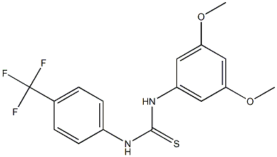 1-(3,5-dimethoxyphenyl)-3-[4-(trifluoromethyl)phenyl]thiourea Struktur