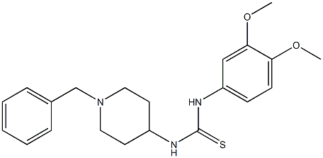 1-(1-benzylpiperidin-4-yl)-3-(3,4-dimethoxyphenyl)thiourea Struktur