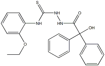 1-(2-ethoxyphenyl)-3-[(2-hydroxy-2,2-diphenylacetyl)amino]thiourea Struktur