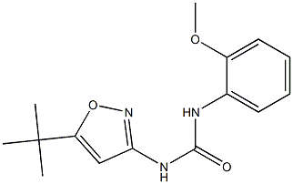 1-(5-tert-butyl-1,2-oxazol-3-yl)-3-(2-methoxyphenyl)urea Struktur