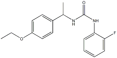 1-[1-(4-ethoxyphenyl)ethyl]-3-(2-fluorophenyl)urea Struktur