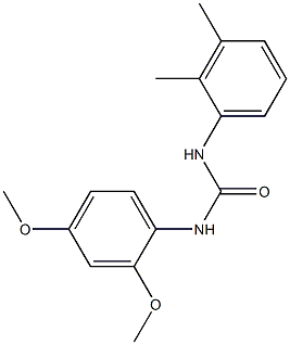 1-(2,4-dimethoxyphenyl)-3-(2,3-dimethylphenyl)urea Struktur