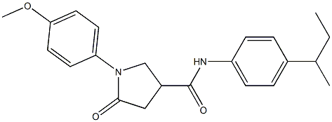 N-(4-butan-2-ylphenyl)-1-(4-methoxyphenyl)-5-oxopyrrolidine-3-carboxamide Struktur