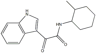 2-(1H-indol-3-yl)-N-(2-methylcyclohexyl)-2-oxoacetamide Struktur