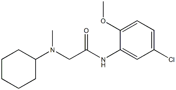 N-(5-chloro-2-methoxyphenyl)-2-[cyclohexyl(methyl)amino]acetamide Struktur