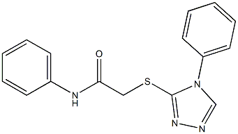 N-phenyl-2-[(4-phenyl-1,2,4-triazol-3-yl)sulfanyl]acetamide Struktur