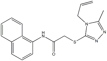 2-[(5-methyl-4-prop-2-enyl-1,2,4-triazol-3-yl)sulfanyl]-N-naphthalen-1-ylacetamide Struktur