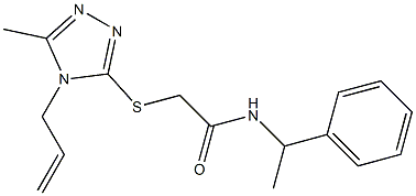 2-[(5-methyl-4-prop-2-enyl-1,2,4-triazol-3-yl)sulfanyl]-N-(1-phenylethyl)acetamide Struktur