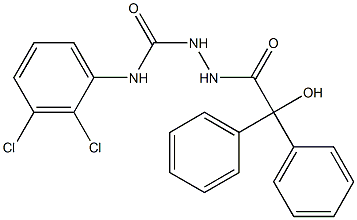 1-(2,3-dichlorophenyl)-3-[(2-hydroxy-2,2-diphenylacetyl)amino]urea Struktur