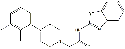 N-(1,3-benzothiazol-2-yl)-2-[4-(2,3-dimethylphenyl)piperazin-1-yl]acetamide Struktur